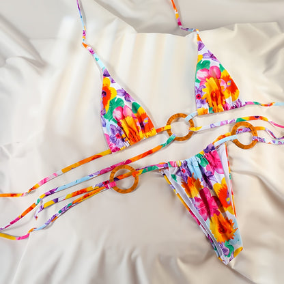 Sexy Triangle Double-Sided Bikini Set