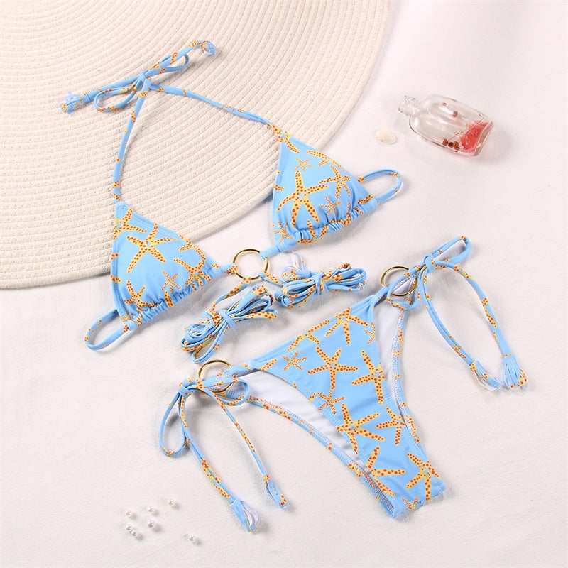 Sexy Triangle Double-Sided Bikini Set