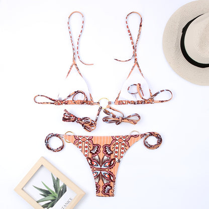 Sexy Triangle Double-Sided Bikini Set