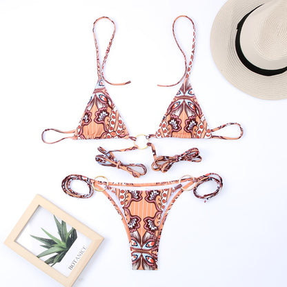 Sexy Triangle Double-Sided Bikini Set