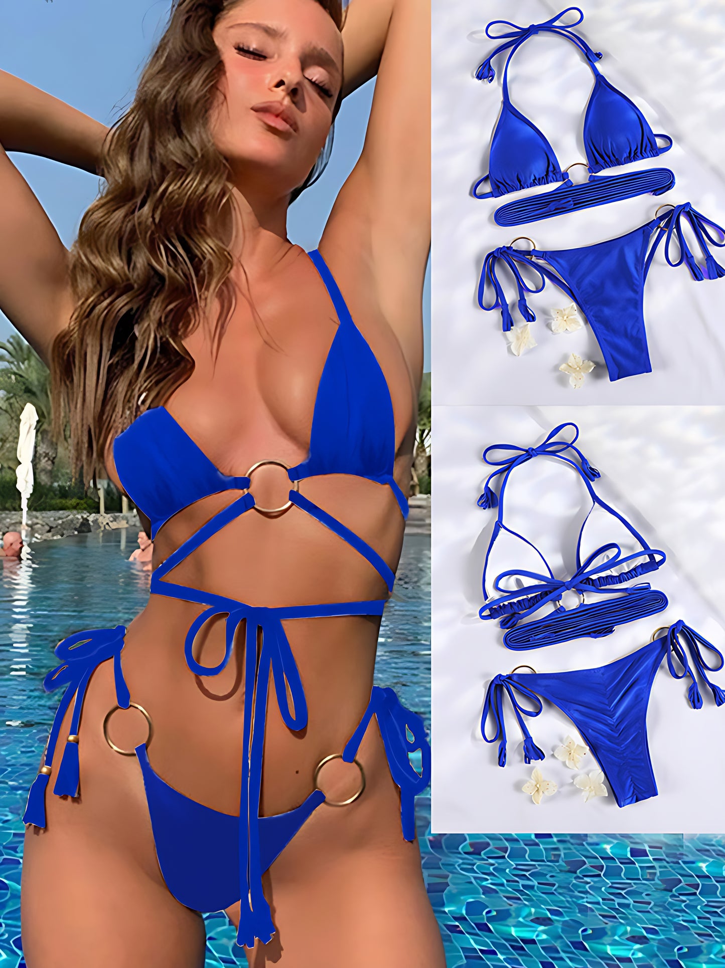 Sexy Triangle Double-Sided Bikini Set