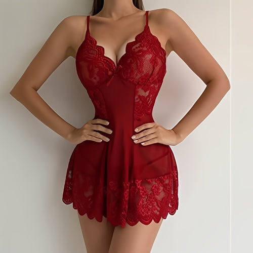 Floral Lace Sexy Night Dress