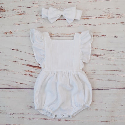 Vêtements d'été pour bébé fille en coton biologique